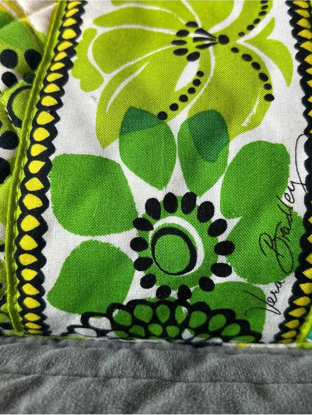 Vera Bradley Limes Up Floral Quilted Cosmetic Case